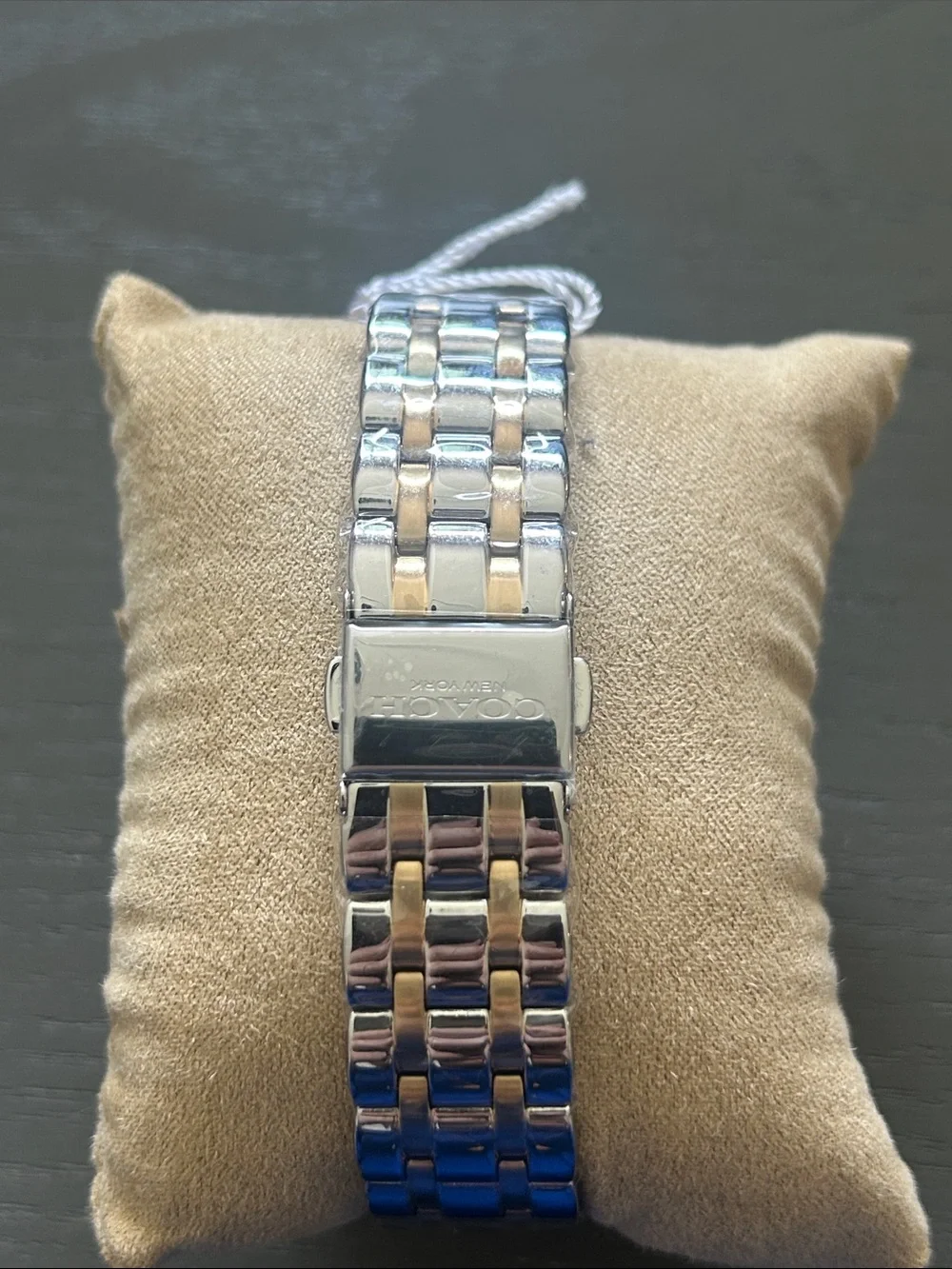 Coach Silver and Gold-Tone Crystal Bezel Women's Watch